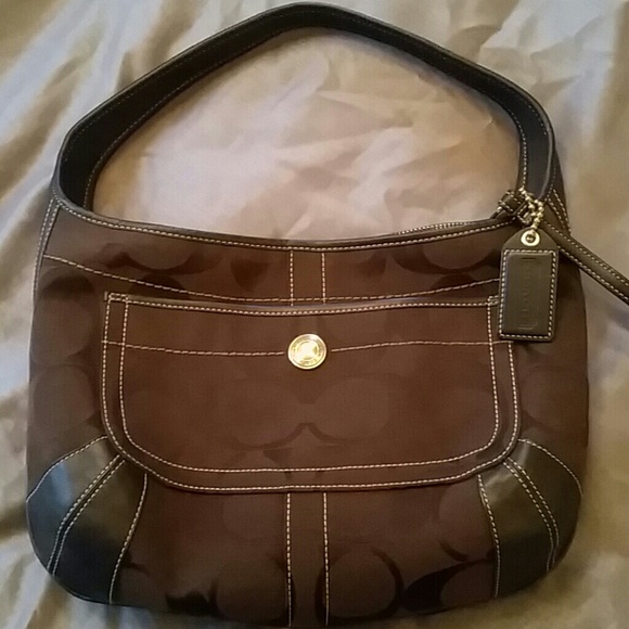 Coach Ergo Signature Hobo Handbag 100% Authentic