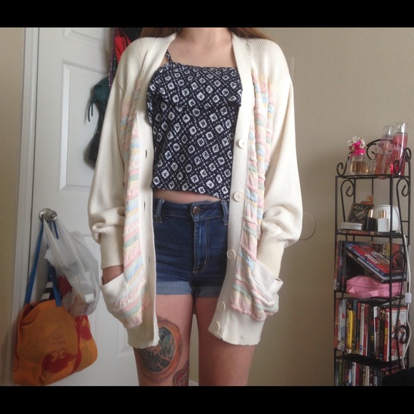 Light colored cardigan