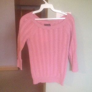 Long pink sweater