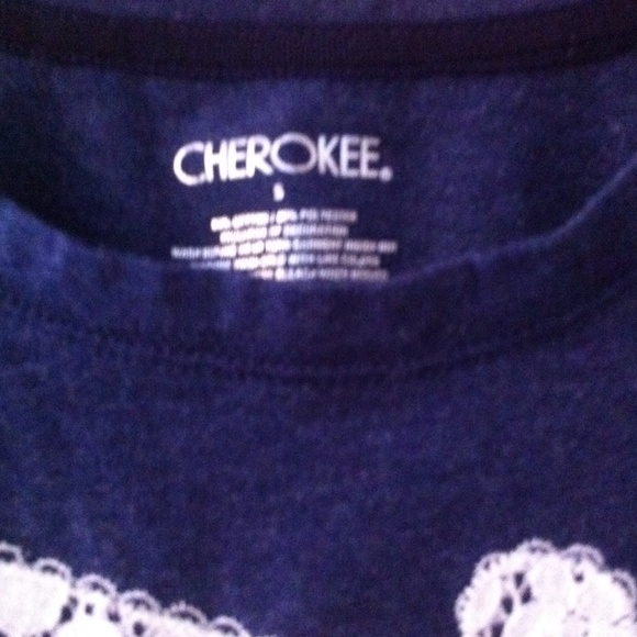 Girls Navy Blue True Love Decal Tee - Picture 2 of 3