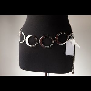 Silver chain link belt NEW