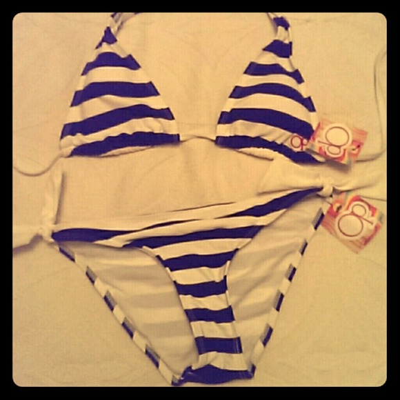 Blue & white stripped suit