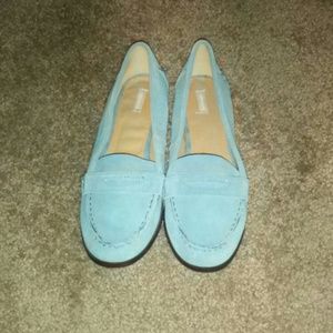 Turquoise loafers