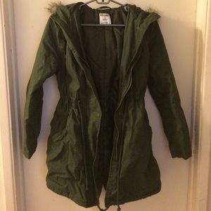 Forest green anorak jacket