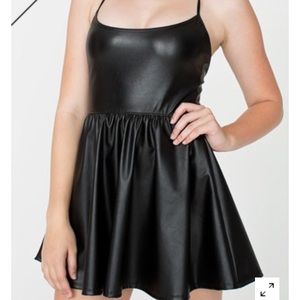 American Apparel Vegan Leather Figure Skater Dress