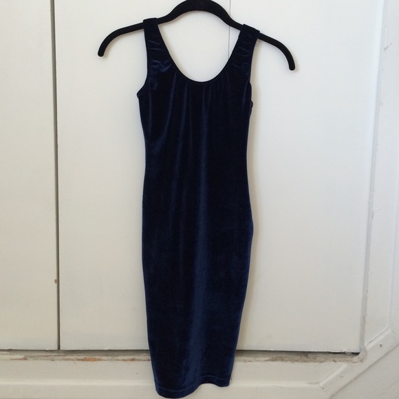 American Apparel Blue Velvet Dress