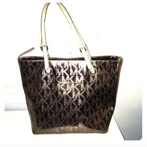 Michael Kors Dark Silver Metallic Bag