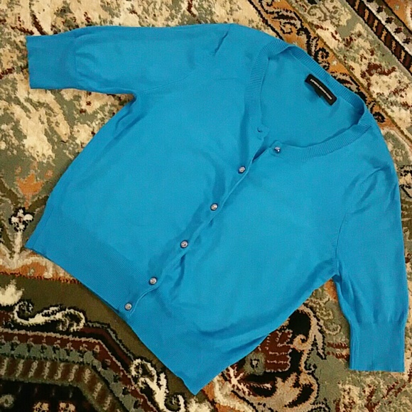 Beautiful blue express rhinestone sweater