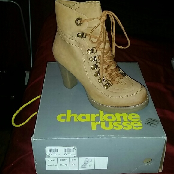 Charlotte Russe Boots - $20 f flash sale! Tan booties
