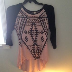 Tribal print top