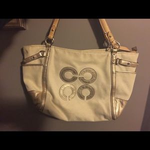 Coach gold tote