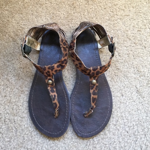 Cheetah print sandals