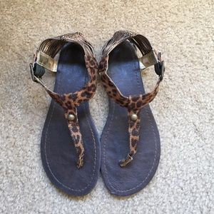 Cheetah print sandals