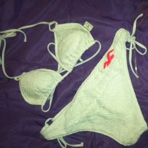 White croquet hollister bathing suit