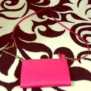 Hot pink Coach crossbody bag