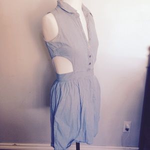 Cutout denim dress