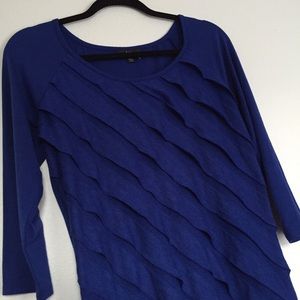 Blue Layered 3/4 sleeve Top