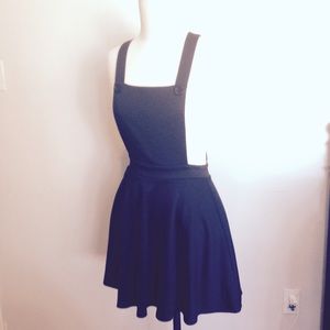Black overall dress