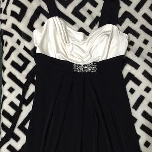 Never worn black and white jeweled dress