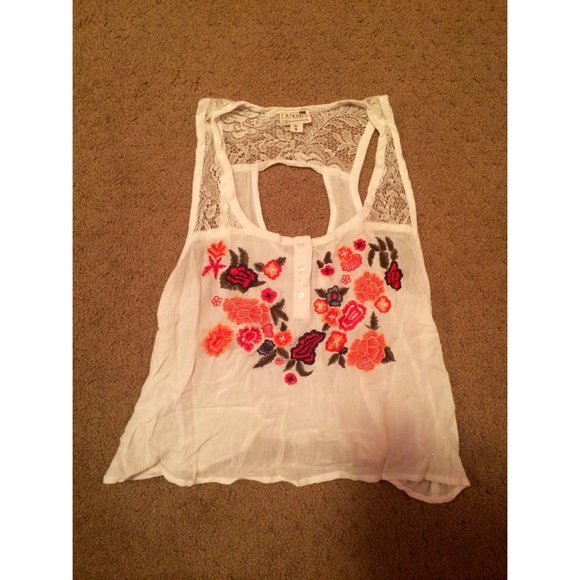 La Hearts embroidered tank