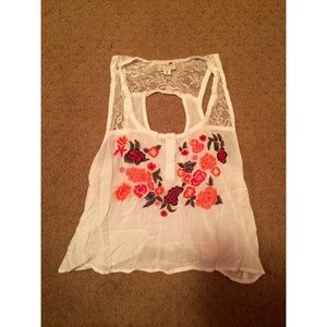La Hearts embroidered tank