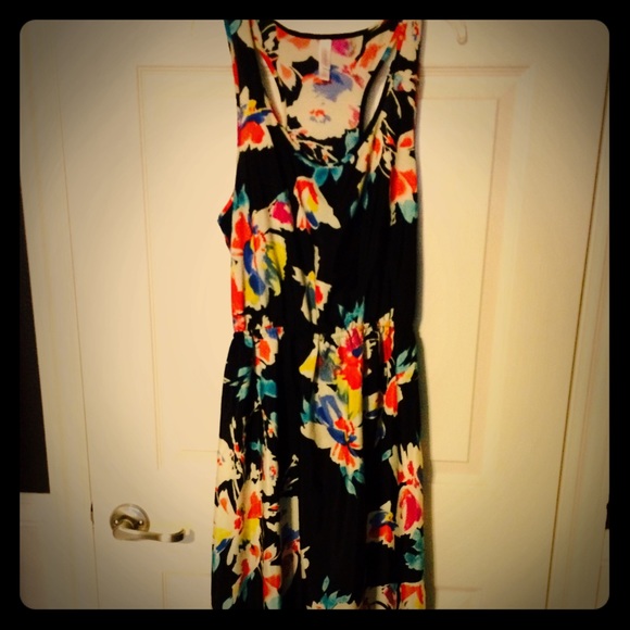 Colorful high low summer dress