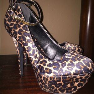 Leopard high heels