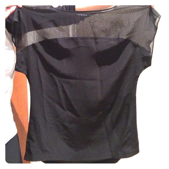 Dressy blouse with sheer top half