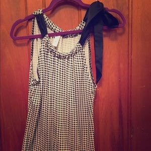 Adorable silk tie shoulder top