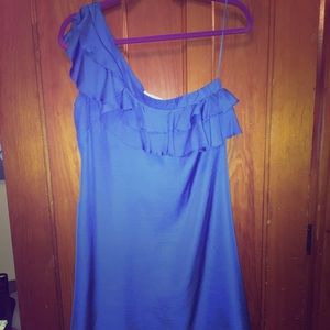 Sexy Blue One shoulder dress