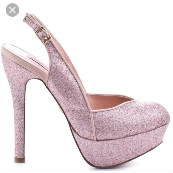 SOLD Betsey Johnson sling back glitter pump - Picture 2 of 6