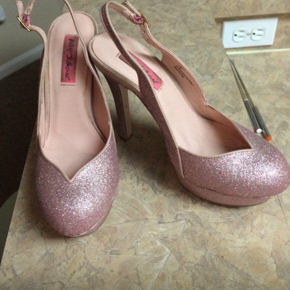 SOLD Betsey Johnson sling back glitter pump - Picture 5 of 6