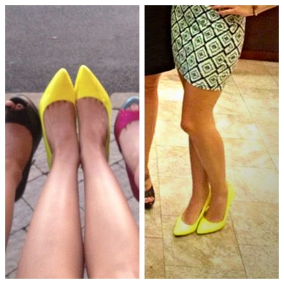 Neon Yellow Calvin Klein heels