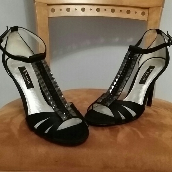 Black embellished dress sandal