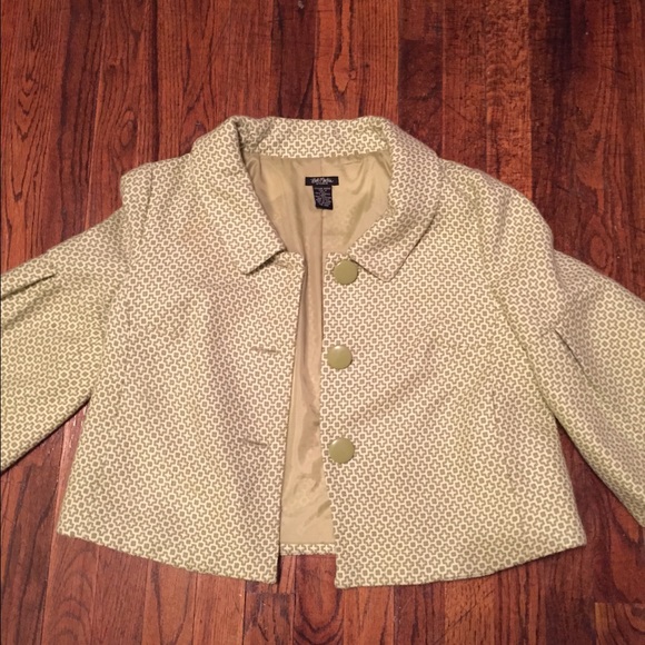 Green and white Peacoat