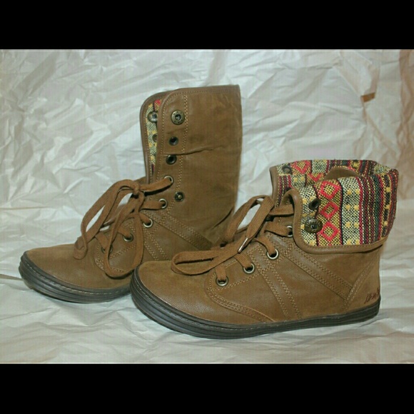 Brown and Tribal Adjustable Boots