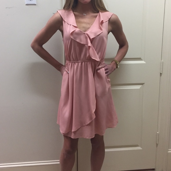 Peach BCBG dress