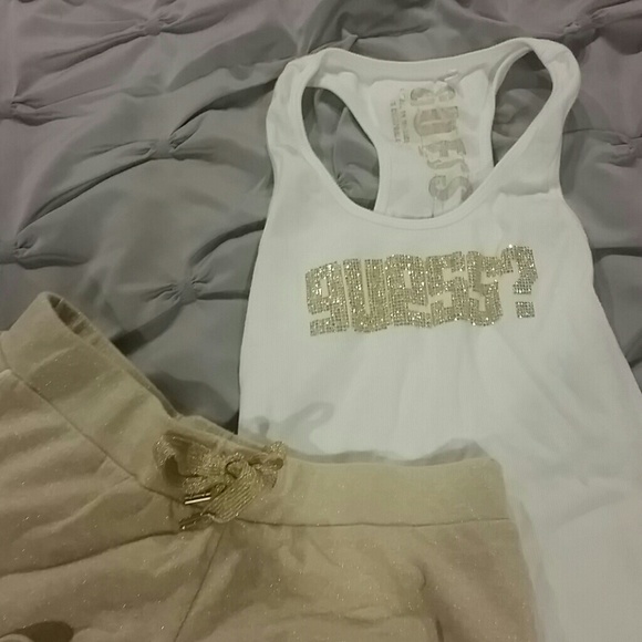 Guess shorts and tank top set