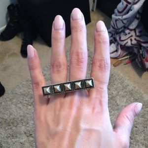 Studded double ring