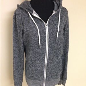 Grey salt & pepper Zine hoodie L