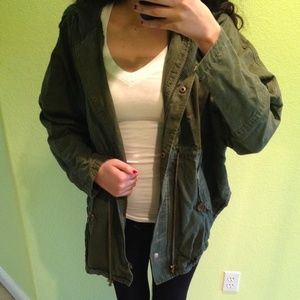 Green Hooded Army Jacket