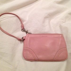Light pink Coach wristlet