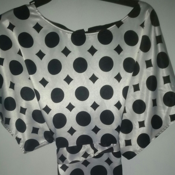 BCBGMaxAzria Black and White Ombre Dress