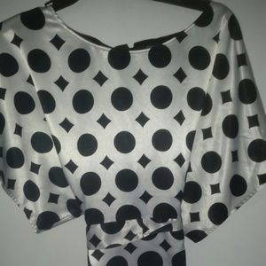 BCBGMaxAzria Black and White Ombre Dress