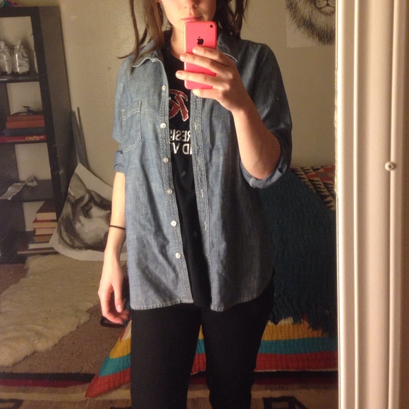 Blue button down - Picture 2 of 2