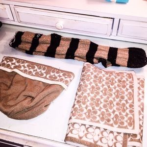 BUNDLE Authentic Coach Hat and Scarf & Juicy socks