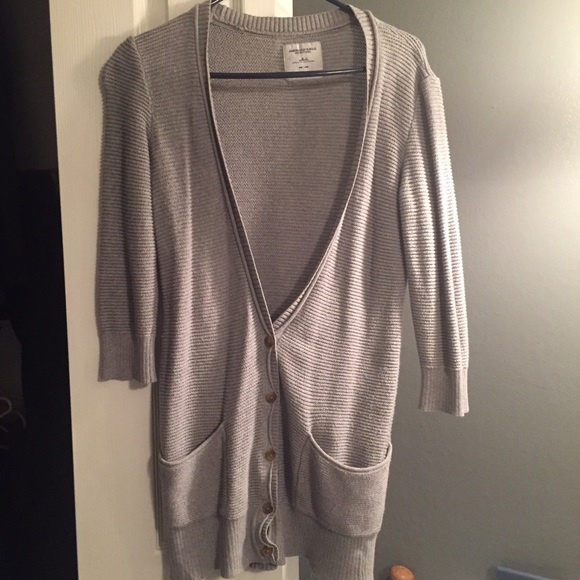Grey Sweater Cardigan with pockets!