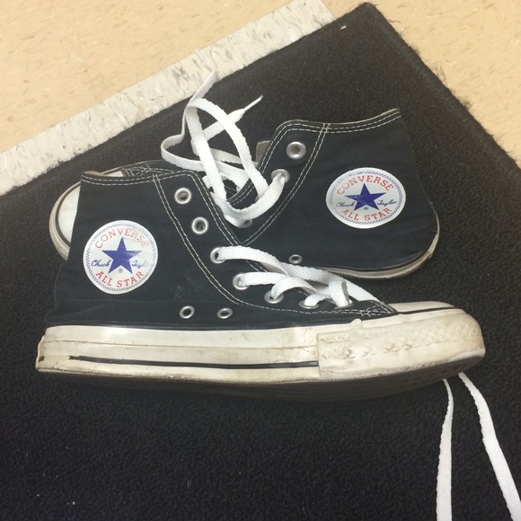 Black high top converse