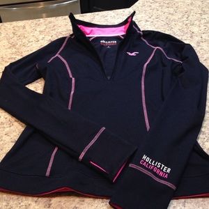 Hollister athletic 3/4 zip running jacket