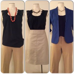 Black and Navy dot blouse